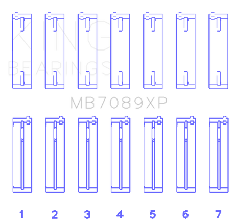 King Volkswagen VR6 2.8L Performance Main Bearing Set - Size STD King Engine Bearings Bearings  AXOPROS
