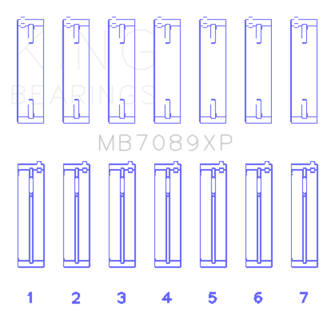 King Volkswagen VR6 2.8L Performance Main Bearing Set - Size STD King Engine Bearings Bearings  AXOPROS