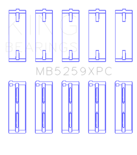King Honda A-Series/B-Series/K-Series pMaxKote Performance Main Bearing Set - Size STD King Engine Bearings Bearings  AXOPROS