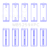 King Honda A-Series/B-Series/K-Series pMaxKote Performance Main Bearing Set - Size STDX King Engine Bearings Bearings  AXOPROS