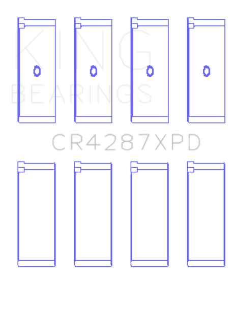 King Honda B18C1/B18C5 16V (Predoweled for Alum Rods) Performance Rod Bearing Set - Size STDX King Engine Bearings Bearings  AXOPROS