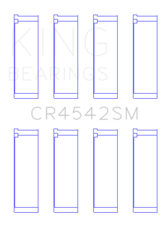King Honda K-Series (Except A3) 16v 2.0L/2.3L/2.4L Connecting Rod Bearing Set (Set of 4) King Engine Bearings Bearings  AXOPROS