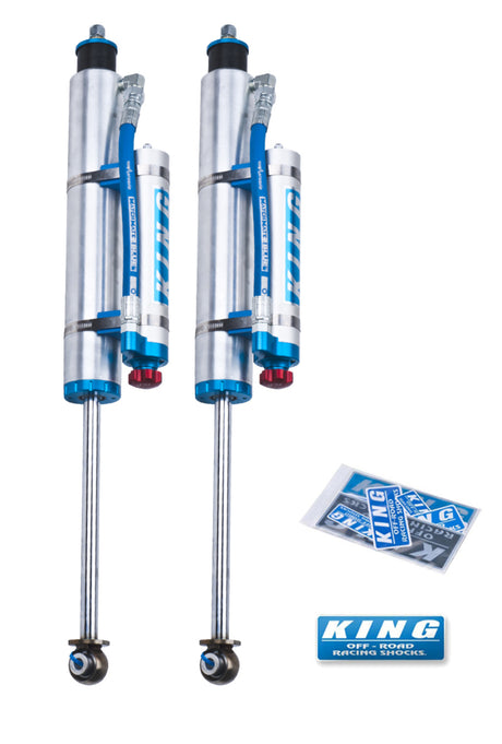 King Shocks 07-18 Jeep Wrangler JK Front 2.5 Dia Piggy Hose Res Shock 3-5in Lift w/Adjuster (Pair) King Shocks Shocks and Struts  AXOPROS