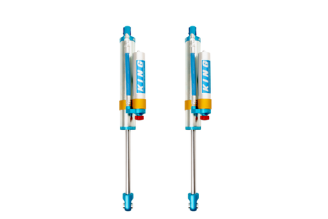 King Shocks 2005+ Ford F-250/F-350 4WD Rear 2.5 Dia Piggy Hose Reservoir Shock w/Adjuster (Pair) King Shocks Shocks and Struts  AXOPROS