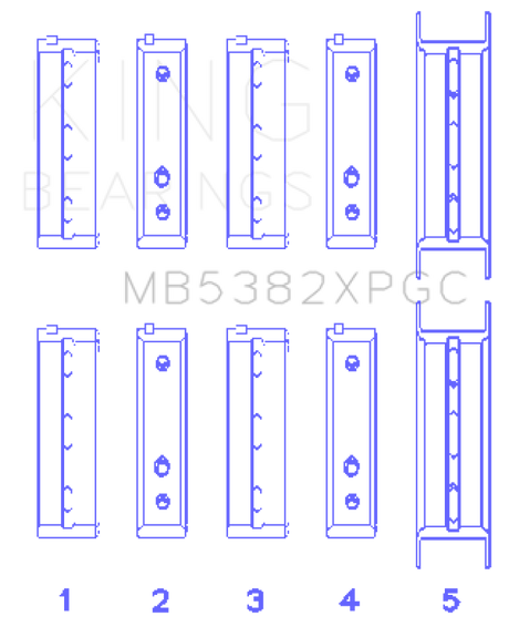 King Subaru EJ20/EJ22/EJ25 Including Turbo pMaxKote Performance Main Bearing Set - Size +.026mm King Engine Bearings Bearings  AXOPROS