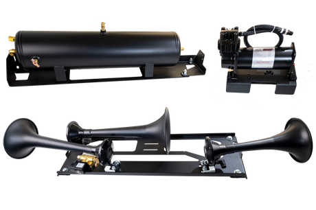 Kleinn 23-24 Ford F-250/ F-350/ F-450 Onboard Air System w/ Model 730 Horns Kleinn Air Horns Horns  AXOPROS