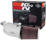 K&N 01-17 Harley Davidson Softail / Dyna FI Performance Air Intake System Silver K&N Engineering Cold Air Intakes  AXOPROS