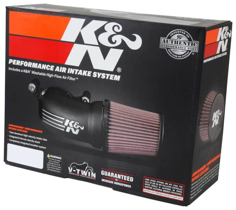 K&N 01-17 Harley Davidson Softail / Dyna FI Performance Air Intake System Silver K&N Engineering Cold Air Intakes  AXOPROS