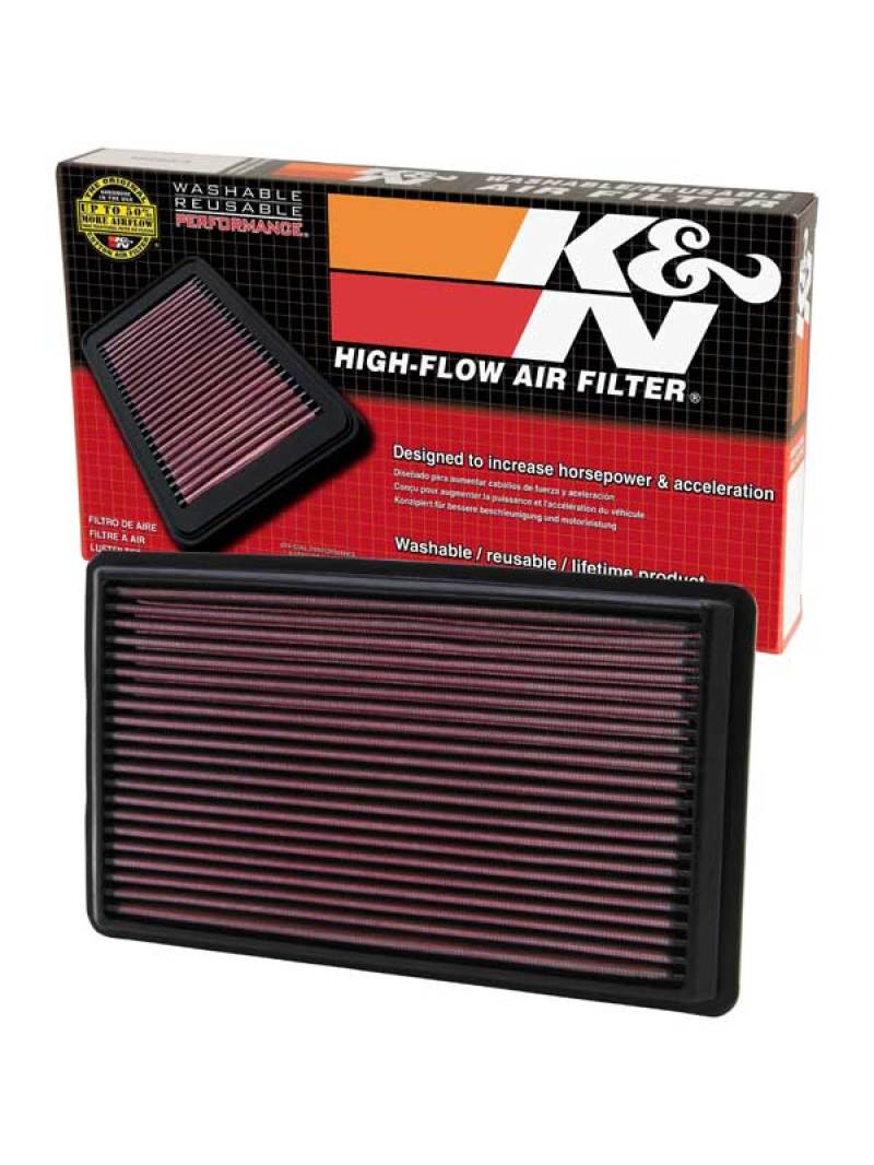 K&N 02-07 WRX/STi Drop In Air Filter 11in O/S Length / 6.563in O/S Width / 1.063in Height K&N Engineering Air Filters - Drop In  AXOPROS