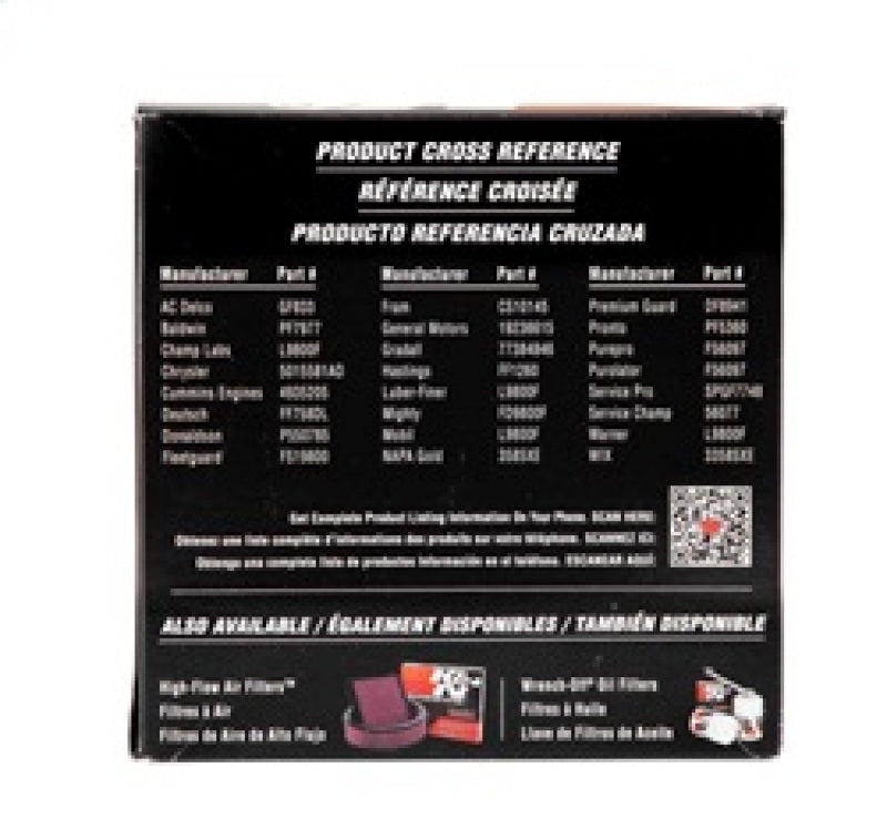 K&N 03-09 Dodge Ram 5.9L L6 Diesel 3.375in OD x 3.969in L Fuel FIlter K&N Engineering Fuel Filters  AXOPROS