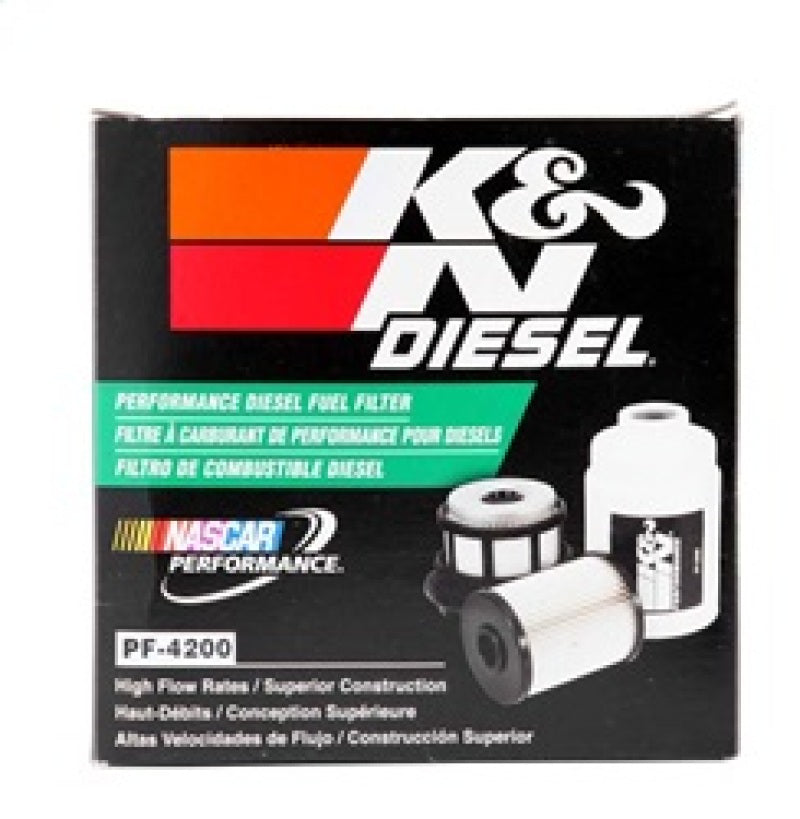 K&N 03-09 Dodge Ram 5.9L L6 Diesel 3.375in OD x 3.969in L Fuel FIlter K&N Engineering Fuel Filters  AXOPROS
