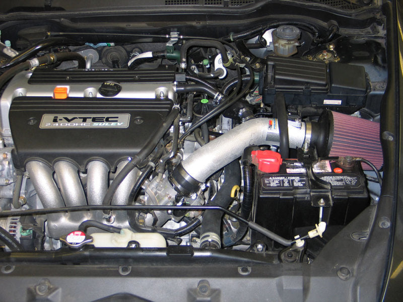 K&N 05-07 Honda Accord L4-2.4L Silver Typhoon Short Ram Intake K&N Engineering Cold Air Intakes  AXOPROS