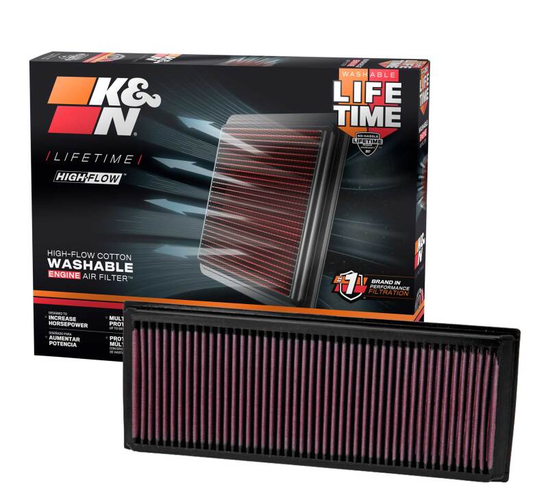 K&N 05-10 VW Jetta/Passat / 07-10 Tiguan / 09-10 GTi / 06-09 EOS Drop In Air Filter K&N Engineering Air Filters - Drop In  AXOPROS