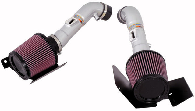 K&N 07-08 350z Dual Silver Typhoon Short Ram Intake K&N Engineering Cold Air Intakes  AXOPROS