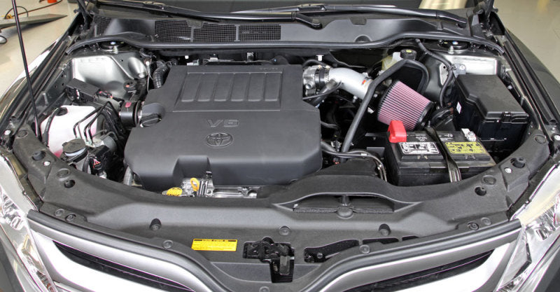 K&N 07-10 Toyota Camry V6-3.5L Silver Typhoon Short Ram Intake K&N Engineering Cold Air Intakes  AXOPROS