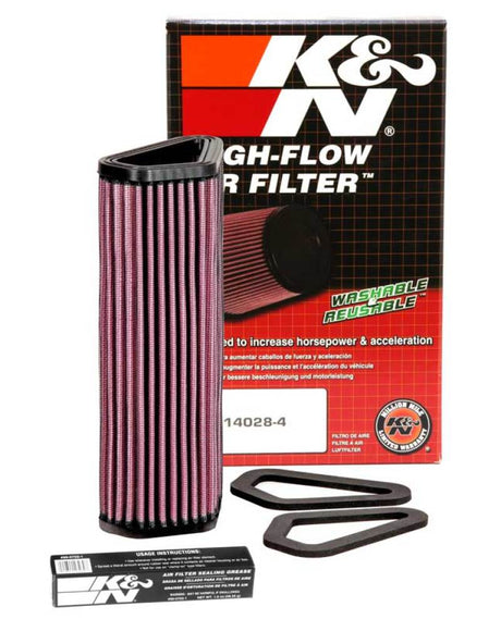 K&N 07-12 Ducati 1098/1098S/1098R/848 848/1198S/Streetfighter/848 Evo/Diavel Replacement Air Filter K&N Engineering Air Filters - Direct Fit  AXOPROS