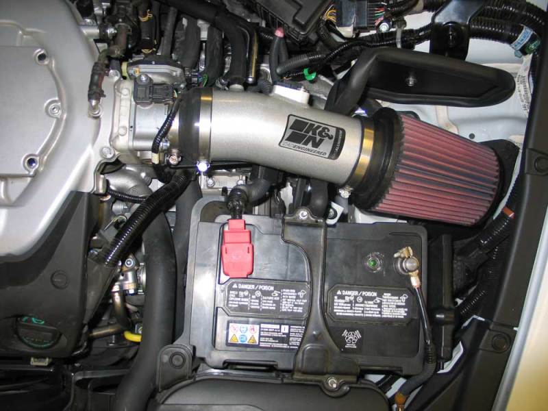 K&N 08 Honda Accord 3.5L-V6 Silver Typhoon Short Ram Intake K&N Engineering Cold Air Intakes  AXOPROS