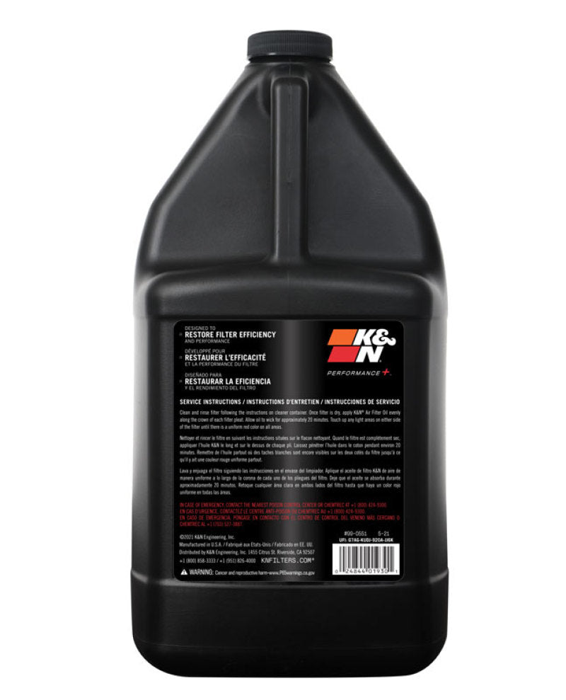 K&N 1 Gallon Air Filter Oil K&N Engineering Recharge Kits  AXOPROS