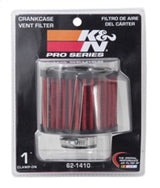 K&N 1 inch ID 3 inch OD 2.375 inch H Rubber Base Crankcase Vent Filter K&N Engineering Air Filters - Universal Fit  AXOPROS