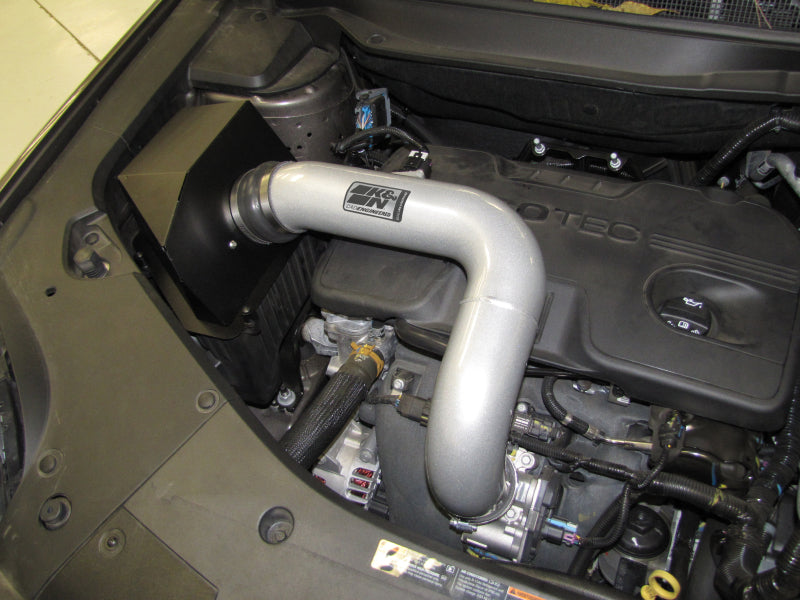 K&N 10 GMC Terrain / 10 Chevy Equinox 2.4L-L4 Silver High Flow Performance Kit K&N Engineering Cold Air Intakes  AXOPROS