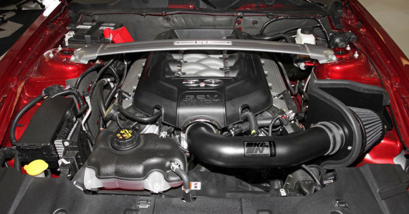 K&N 11-14 Ford Mustang GT 5.0L V8 Black Performance Intake Kit K&N Engineering Cold Air Intakes  AXOPROS