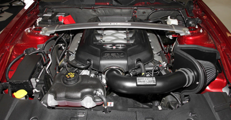 K&N 11-14 Ford Mustang GT 5.0L V8 Black Performance Intake Kit K&N Engineering Cold Air Intakes  AXOPROS