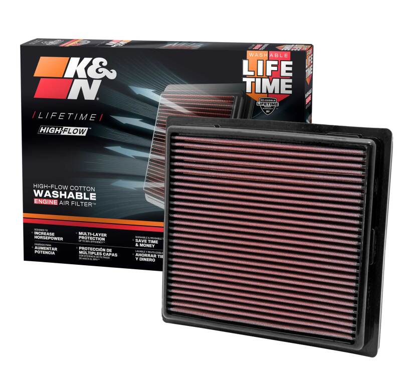 K&N 11 Jeep Grand Cherokee / 11 Dodge Durango Replacement Panel Air Filter K&N Engineering Air Filters - Drop In  AXOPROS