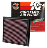 K&N 11 Jeep Grand Cherokee / 11 Dodge Durango Replacement Panel Air Filter K&N Engineering Air Filters - Drop In  AXOPROS