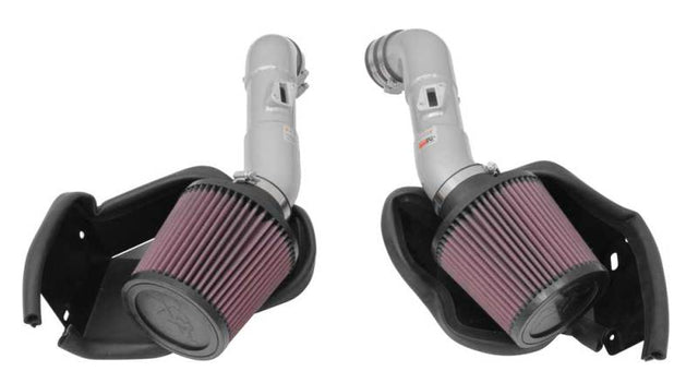 K&N 14-15 Infiniti Q50 3.7L V6 Dual Silver Typhoon Short Ram Intakes K&N Engineering Cold Air Intakes  AXOPROS