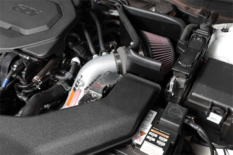 K&N 15-18 Hyundai Sonata L4-2.4L F/I Silver Typhoon Short Ram Intake K&N Engineering Cold Air Intakes  AXOPROS