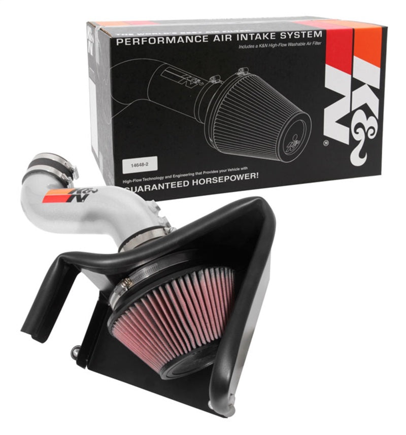 K&N 15-18 Hyundai Sonata L4-2.4L F/I Silver Typhoon Short Ram Intake K&N Engineering Cold Air Intakes  AXOPROS
