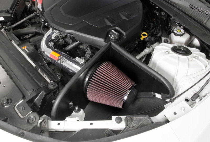 K&N 16-17 Chevy Camaro 3.6L Silver Typhoon Short Ram Intake K&N Engineering Cold Air Intakes  AXOPROS