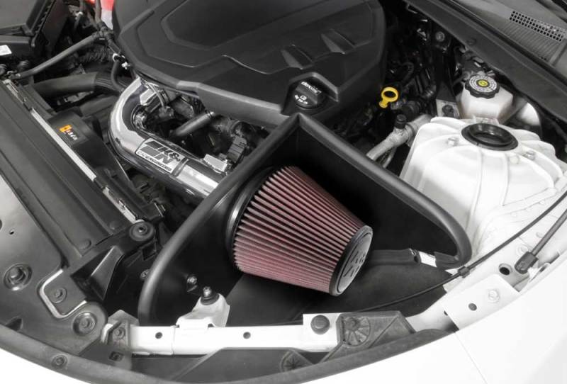 K&N 16-17 Chevy Camaro 3.6L Silver Typhoon Short Ram Intake K&N Engineering Cold Air Intakes  AXOPROS