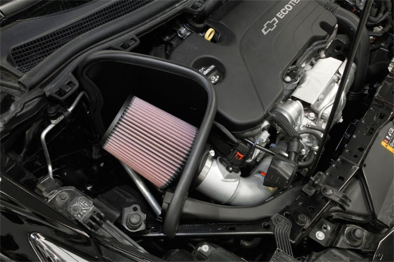 K&N 17-18 Chevy Cruze 1.4L Turbo Silver Typhoon Short Ram Intake K&N Engineering Cold Air Intakes  AXOPROS