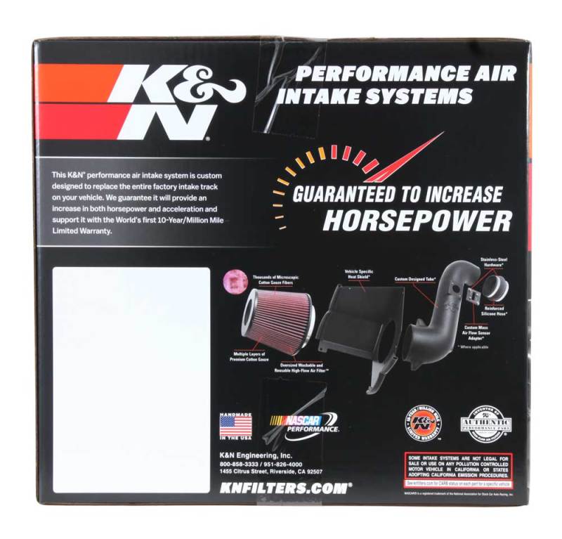 K&N 19-20 Jeep Cherokee L4-2.4L Performance Air Intake Kit K&N Engineering Cold Air Intakes  AXOPROS