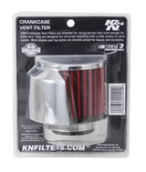 K&N 1.5in Flange ID x 3in OD x 2.5in Height Clamp On Crankcase Vent Filter K&N Engineering Air Filters - Universal Fit  AXOPROS