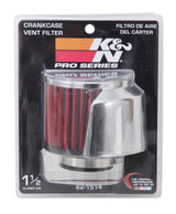 K&N 1.5in Flange ID x 3in OD x 2.5in Height Clamp On Crankcase Vent Filter K&N Engineering Air Filters - Universal Fit  AXOPROS