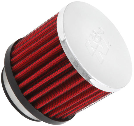 K&N 1.75in Flange ID x 3in OD x 2.5in H Chrome Finish Rubber Base Crankcase Vent Filter K&N Engineering Air Filters - Universal Fit  AXOPROS