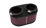 K&N 2-1/8in DUAL FLG 6-1/4 X 4inOD 3inH Universal Clamp-On Air Filter K&N Engineering Air Filters - Universal Fit  AXOPROS