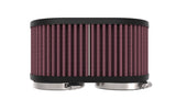 K&N 2-1/8in DUAL FLG 6-1/4 X 4inOD 3inH Universal Clamp-On Air Filter K&N Engineering Air Filters - Universal Fit  AXOPROS