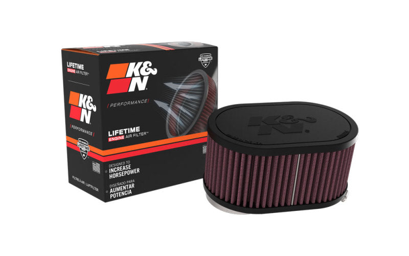 K&N 2-1/8in DUAL FLG 6-1/4 X 4inOD 3inH Universal Clamp-On Air Filter K&N Engineering Air Filters - Universal Fit  AXOPROS