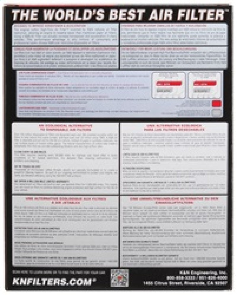 K&N 2008-2013 Fiat Abarth 1.4L Turbo Replacement Drop In Air Filter K&N Engineering Air Filters - Drop In  AXOPROS