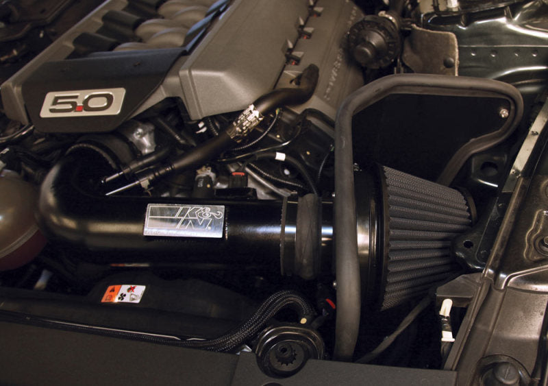 K&N 2015 Ford Mustang GT 5.0L V8 Black Performance Intake Kit K&N Engineering Cold Air Intakes  AXOPROS
