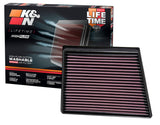 K&N 2015 Jaguar F-Pace V6-3.0L F/I Left Side Replacement Drop In Air Filter K&N Engineering Air Filters - Drop In  AXOPROS