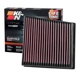 K&N 2017 Chevrolet Silverado 2500HD V8-6.6L DSL Replacement Drop In Air Filter K&N Engineering Air Filters - Drop In  AXOPROS