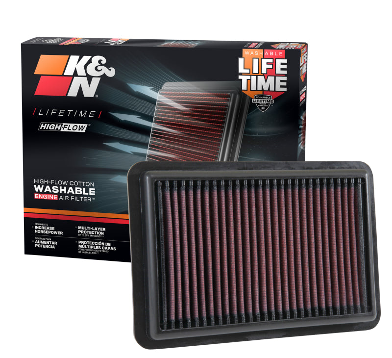 K&N 2017 Hyundai Elantra L4-20L F/I Replacement Drop In Air Filter K&N Engineering Air Filters - Drop In  AXOPROS