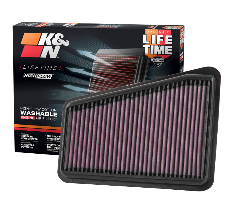 K&N 2018 Kia Stinger GT V6-3.3L Left Side Drop In Air Filter K&N Engineering Air Filters - Drop In  AXOPROS