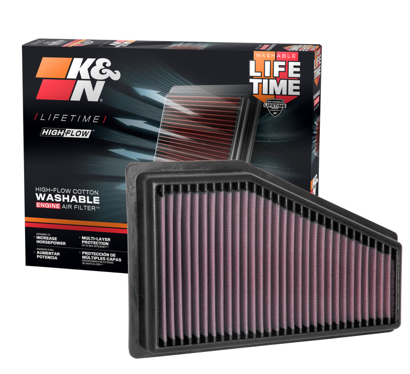 K&N 2019 Jeep Cherokee L4-2.4L V6-3.2L F/I Replacement Drop In Air Filter K&N Engineering Air Filters - Drop In  AXOPROS