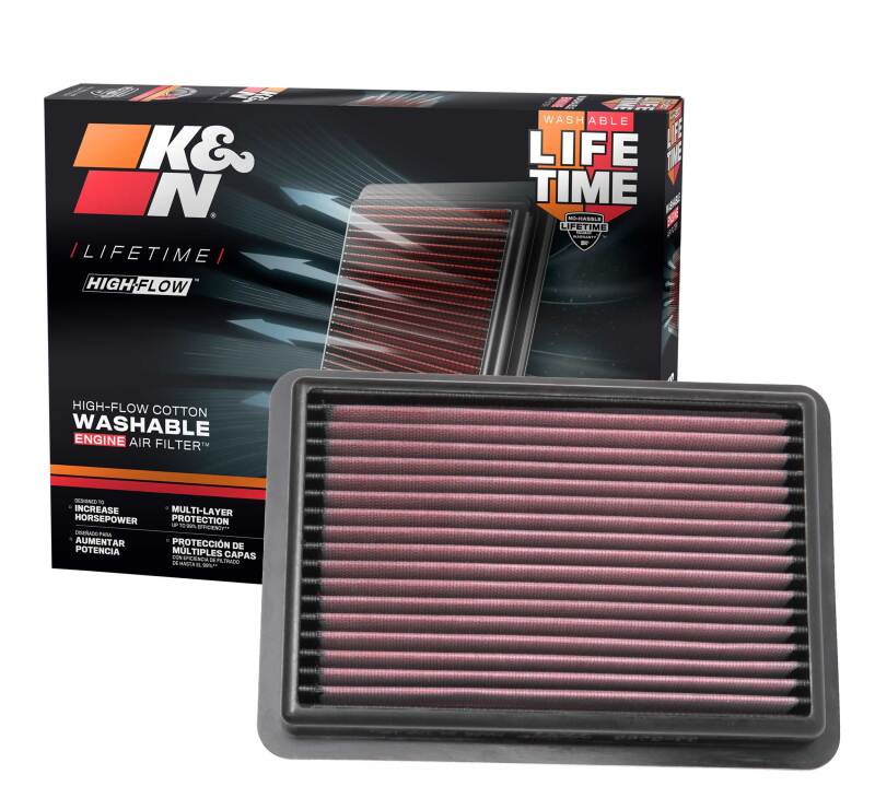 K&N 2019 Mazda 3 2.5L F/I Drop In Replacement Air Filter K&N Engineering Air Filters - Drop In  AXOPROS