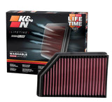 K&N 2020 Chevrolet Silverado 2500/3500 6.6L Diesel Drop In Replacement Air Filter K&N Engineering Air Filters - Drop In  AXOPROS